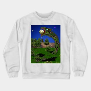 Planet Eating Worm Dragon Crewneck Sweatshirt
